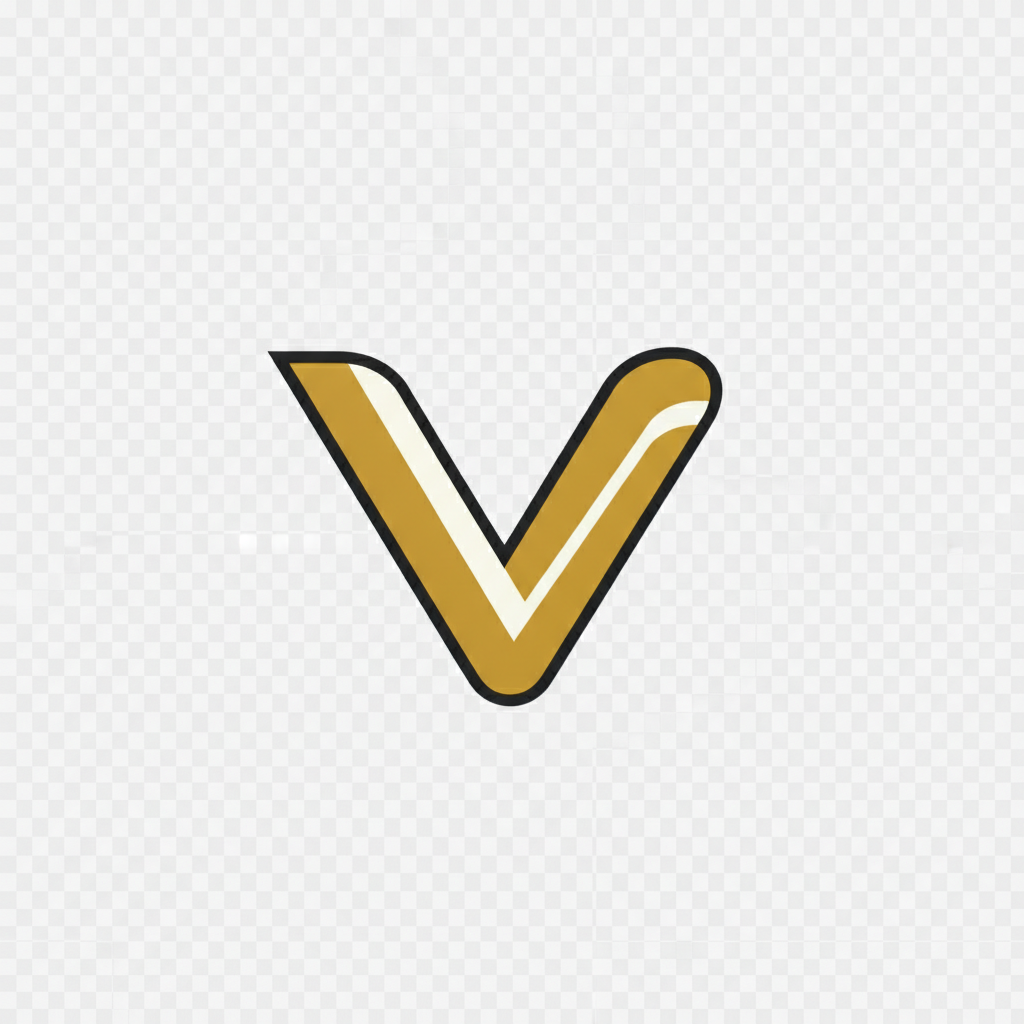 Le logo de Viabee, un V en forme de coche de validation